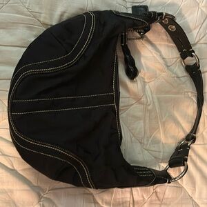 Women black small coach bag